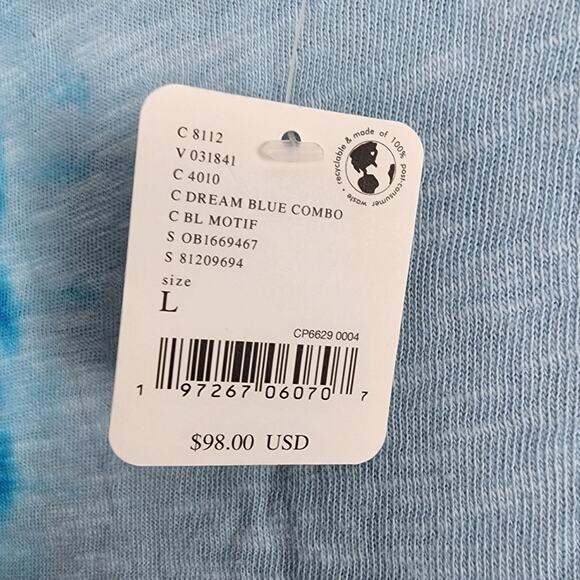 NEW Free People Ice Cream Sundae Blue Ombre Tie-Dye Maxi Cotton Dress - Picture 9 of 15